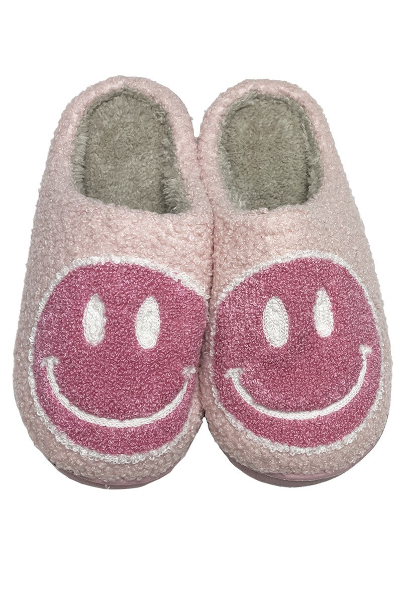 Pink Smiley Slippers